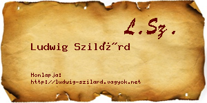 Ludwig Szilárd névjegykártya